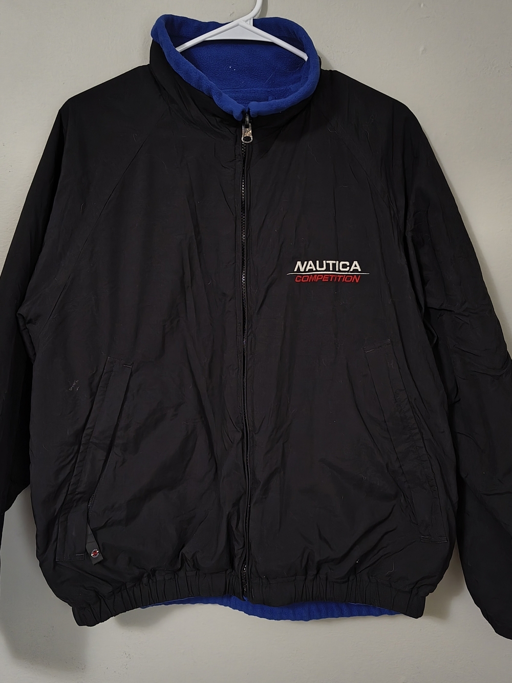 Vintage 90s Nautica Competition Reversible Windbreaker/Fleece Jacket